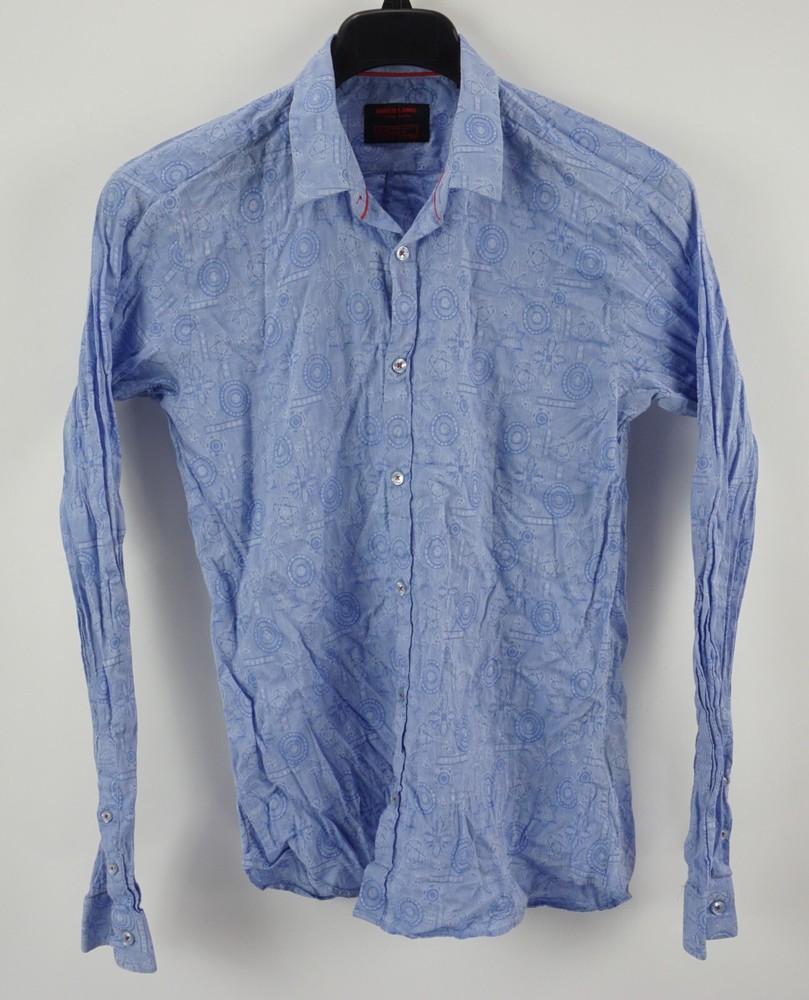Jared Lang After Hours Paisley Geometric Jacquard Men's Medium Button Up Shirt