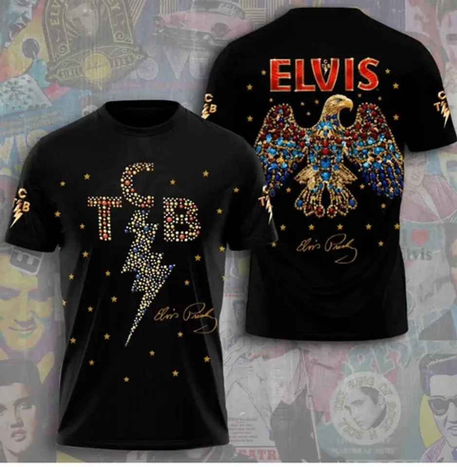 Elvis Presley Shirt, Elvis TCB 3D T-Shirt