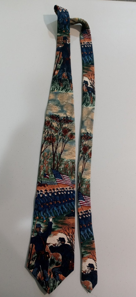 Vintage tie Tango by Max Raab Americana Series Shiloh (April 7, 1862) 100% silk