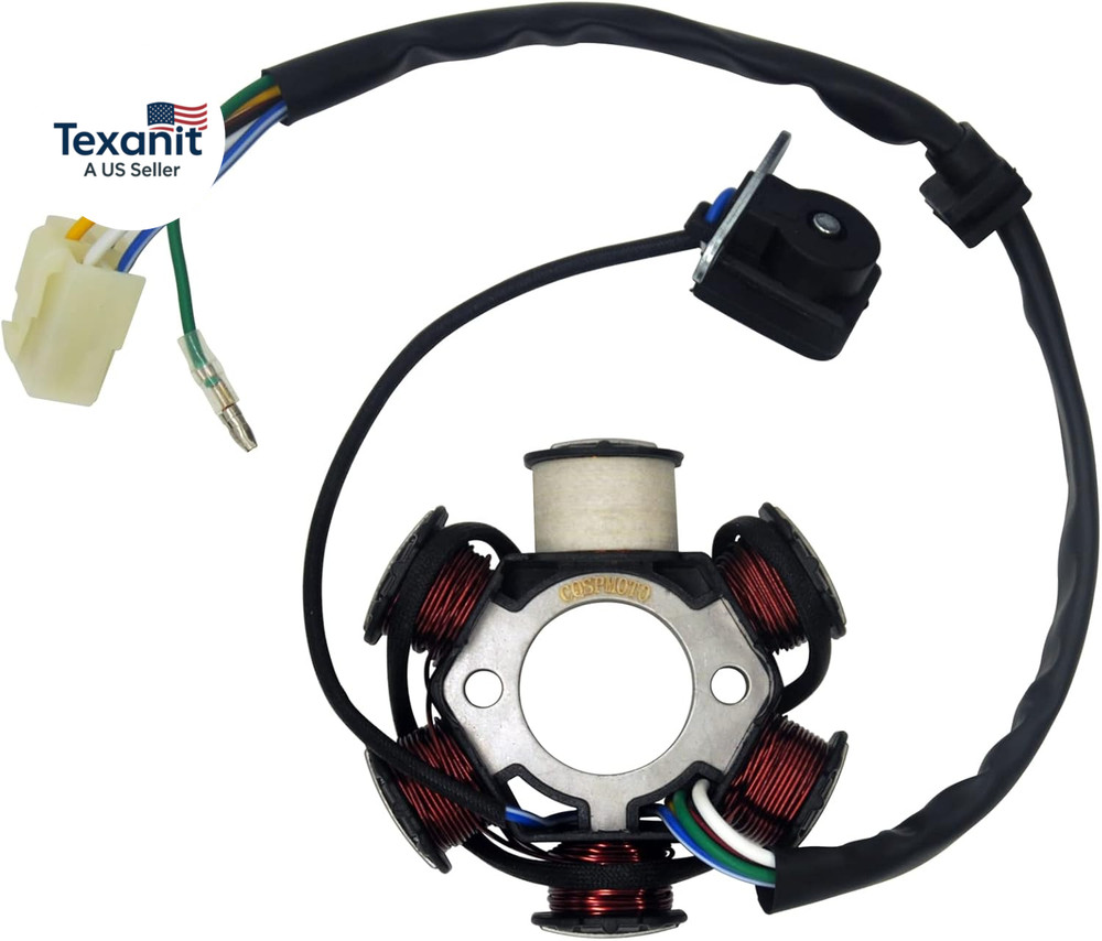 Magneto Stator Coil 5 Wire AC 6 Pole Ignition Stator Magneto for GY6 125Cc 150Cc