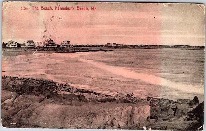 Postcard BEACH SCENE Kennebunk Maine ME a/01 AK6229