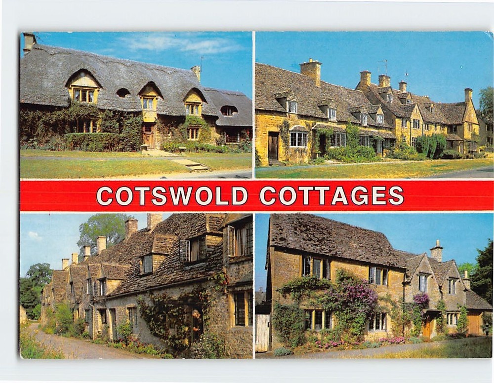 Postcard Cotswold Cottages England