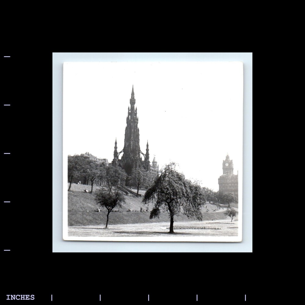 Old Vintage Square Photo SCOTT MONUMENT EDINBURGH SCOTLAND