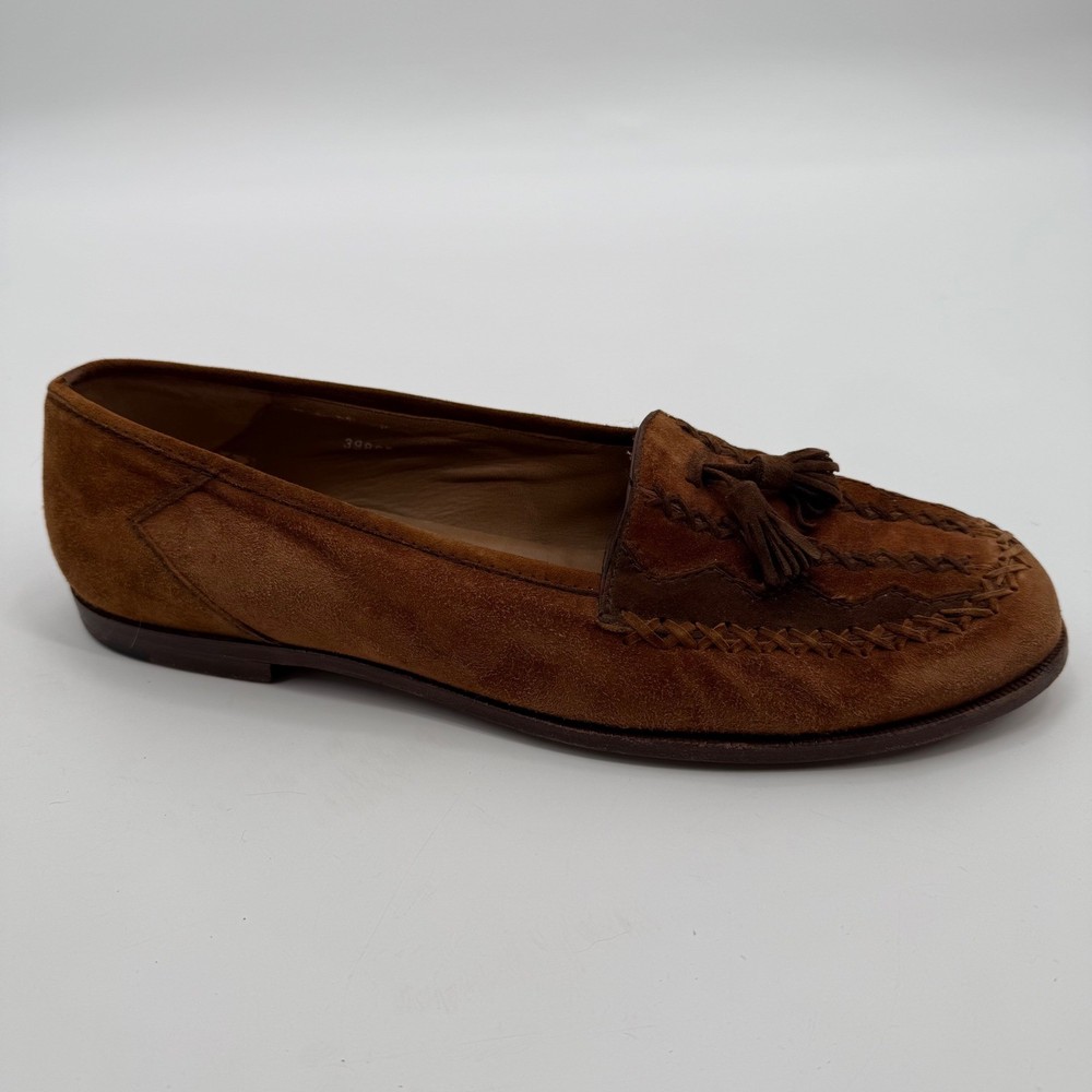 Wilkes Bashford Wilson and Dean Mens 12D Suede Leather Tassel Loafers