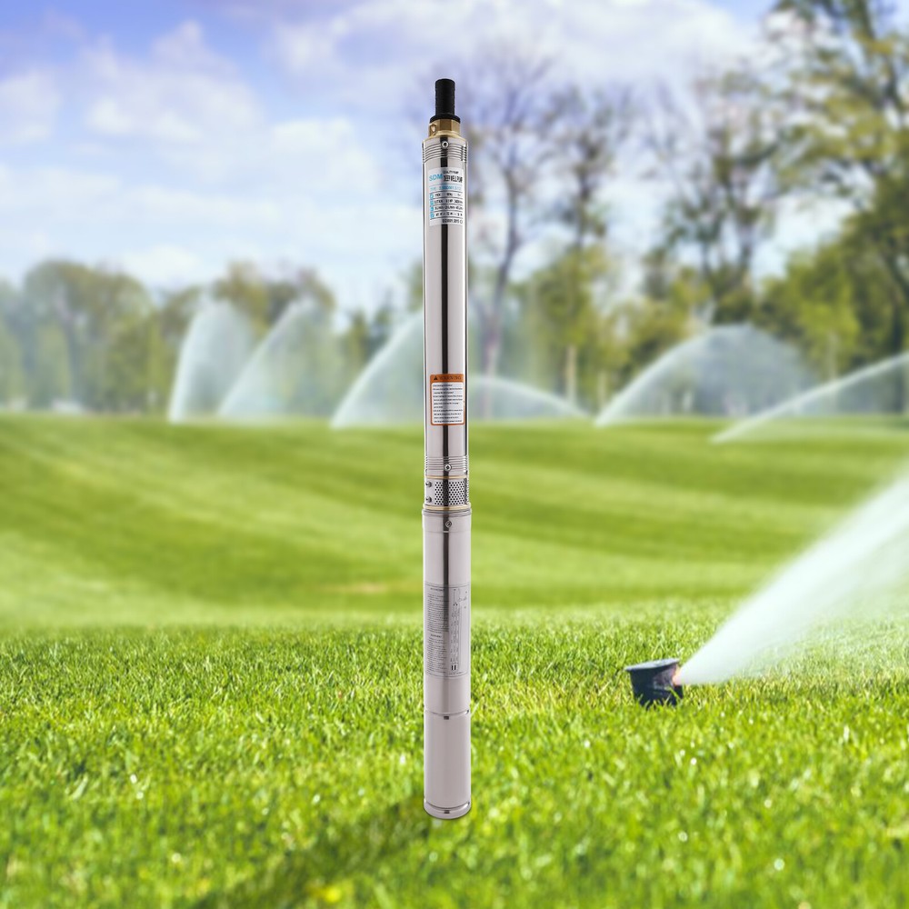Deep Well Submersible Pump Stainless Steel Farm Ranch Water Pump 1/2HP 110V 370W