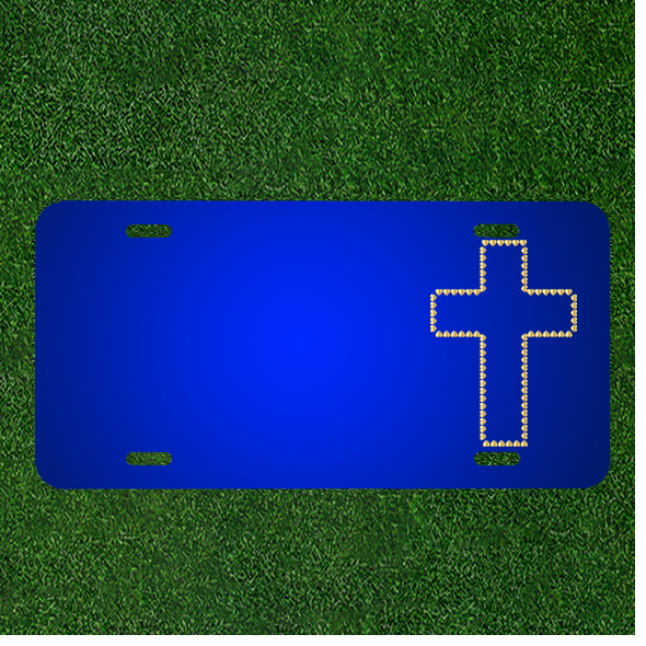 Custom Personalized License Plate With Add Names To Gold Shiny Metallic