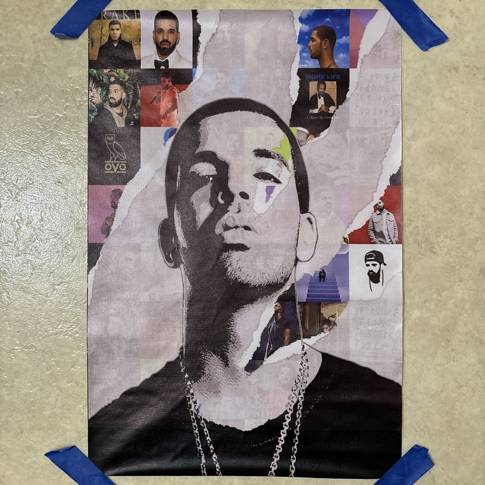 Drake -  Hip Hop - Rap Artist ✅ Canvas Poster Print Wall Art Man Cave ✅ 12x18 in