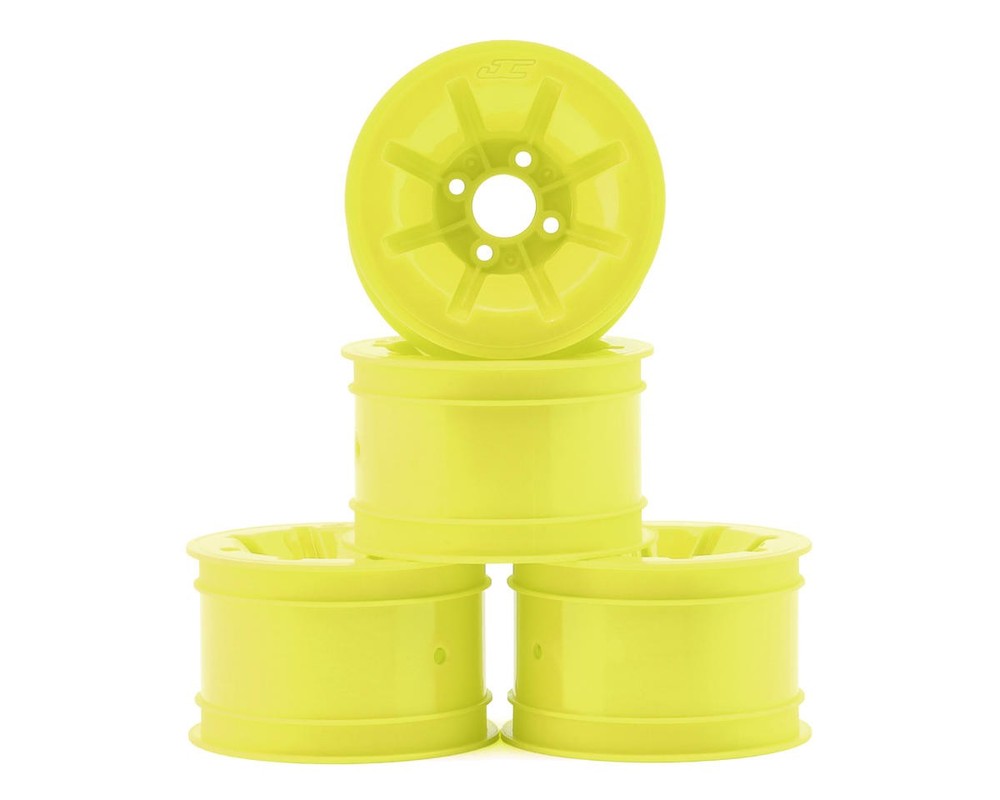 JConcepts RC10 Pioneer 2.2 Rear Wheels w/Adapters (Yellow) (4) [JCO3464Y]🌟✨25 Years on eBay! 250,000+ feedback!✨🌟