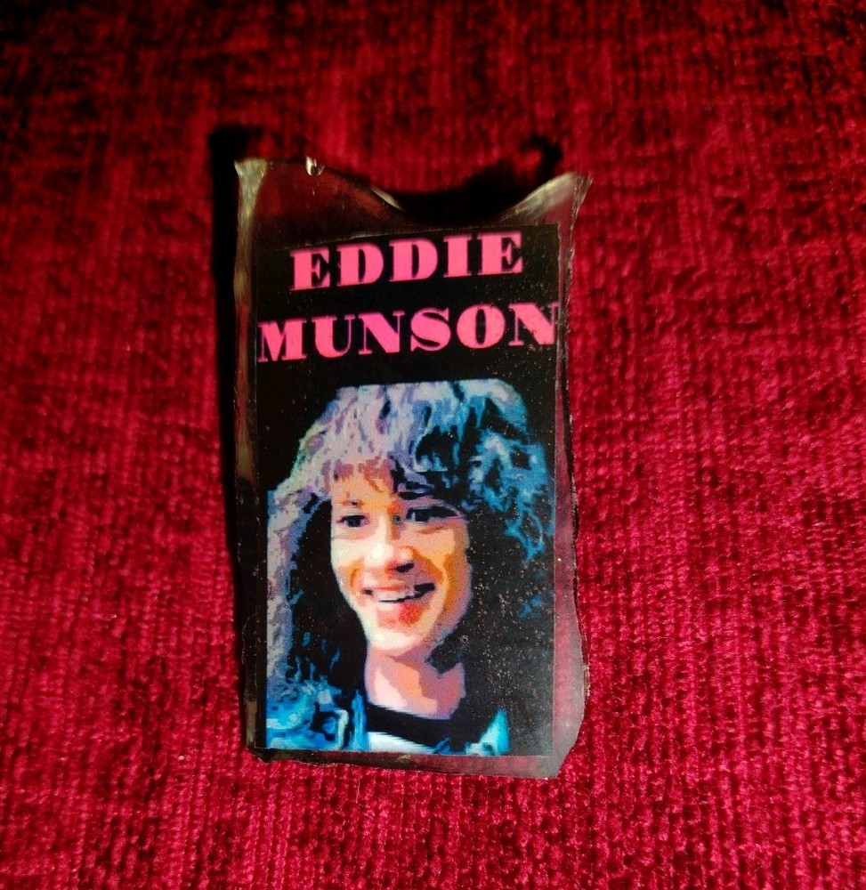 Stranger Things 4 Eddie Munson Handmade Pebble Pin