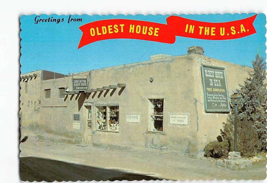 Postcard Greetings from Oldest House Santa Fe New Mexico USA
