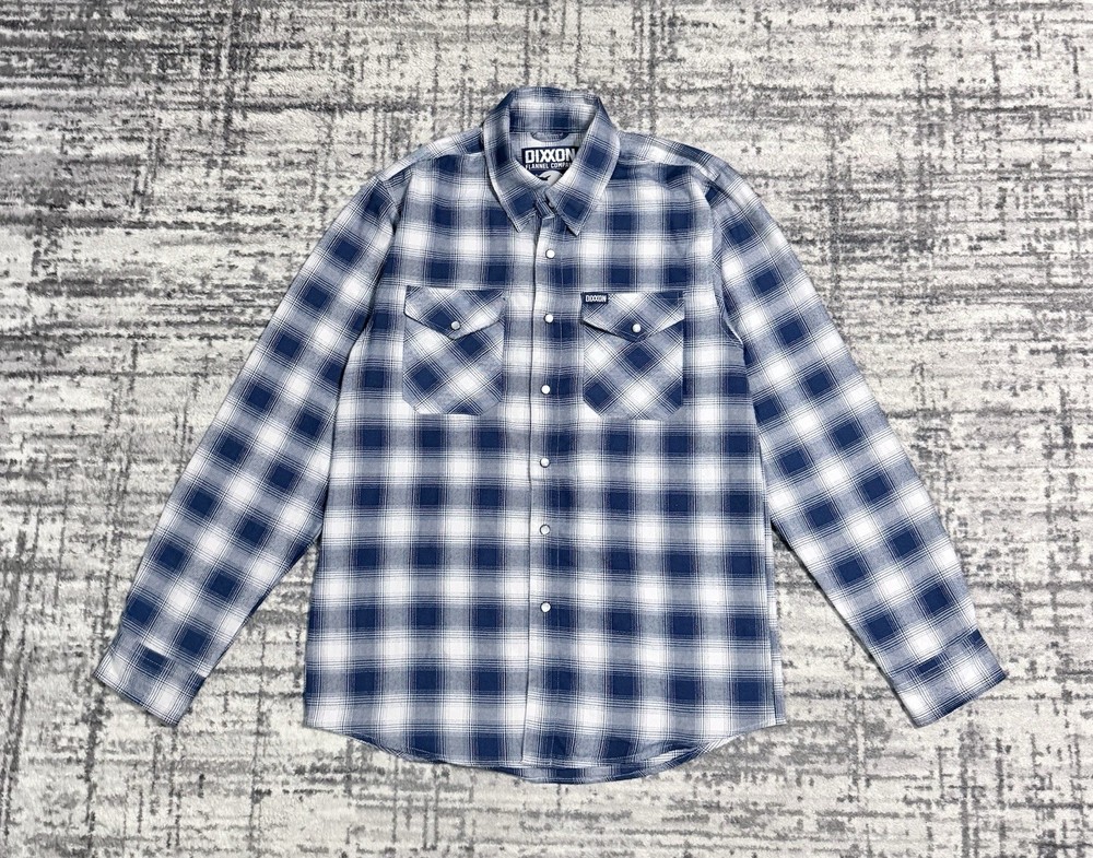 Dixxon The Midway Flannel Shirt Plaid Pearl Snap Long Sleeve Men’s Size S