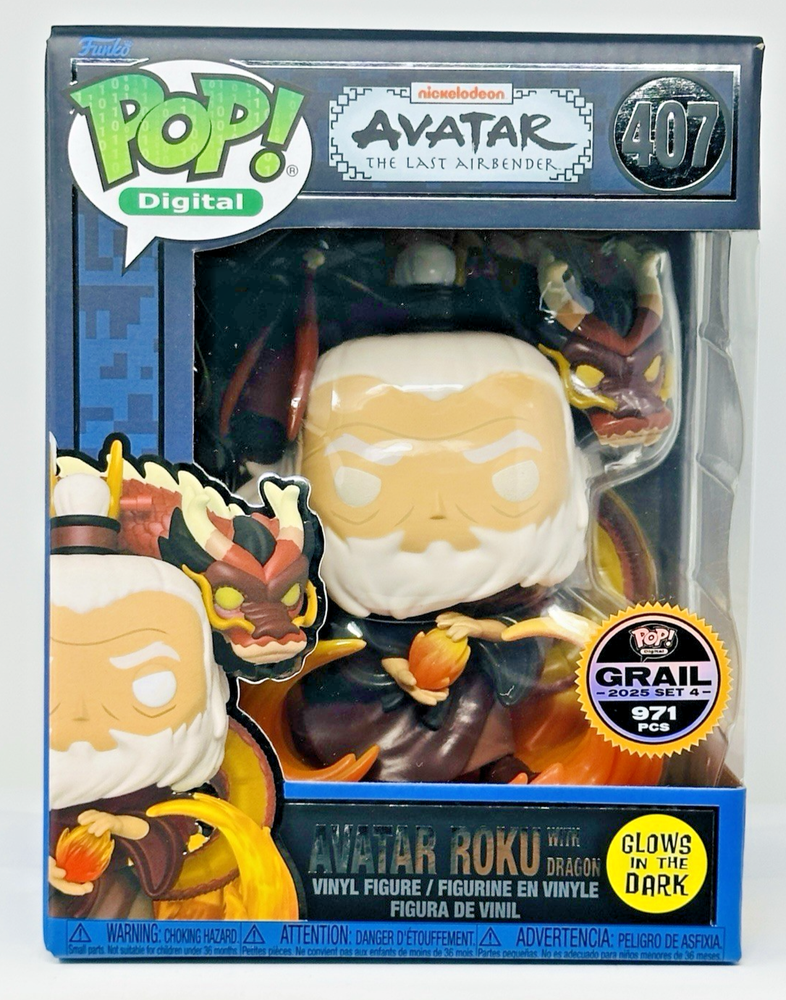 Funko Pop! Digital - Avatar Roku with Dragon (Glow) #407 Grail 971pcs - READ