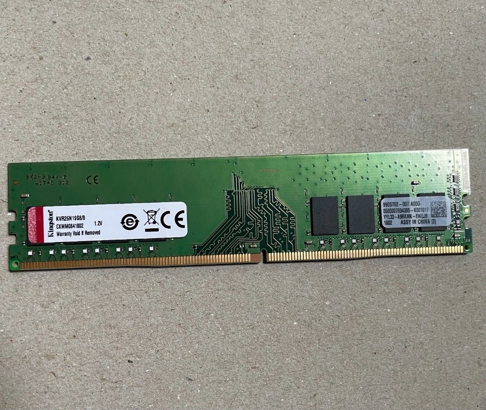Kingston ValueRAM 8GB DDR4 2666MHz Desktop Memory DIMM KVR26N19S8/8 PC4-21300