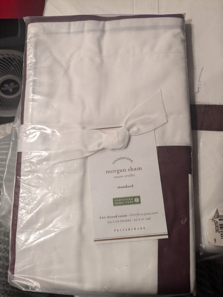 Pottery Barn Queen White Pearl Organic Cotton 400 TC Percale Duvet & Shams Set