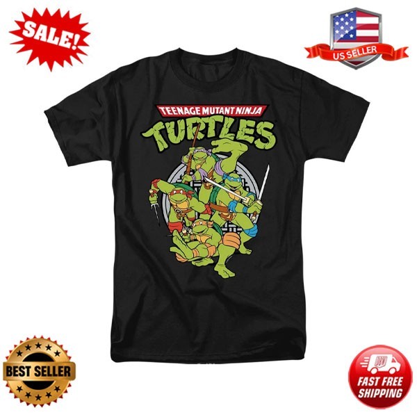 Teenage Mutant Ninja Turtles - Tmnt Group - Adult Unisex T-Shirt - Black