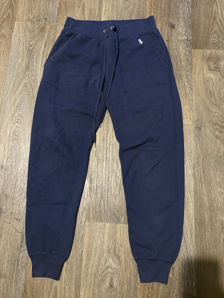 Polo Ralph Lauren Blue Sweat Pants Joggers Size XS White Pony