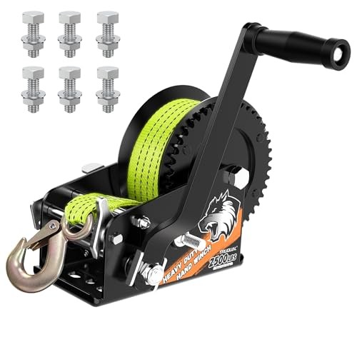 2500lbs Electric Winch with Synthetic Rope for Towing ATVs and Boats