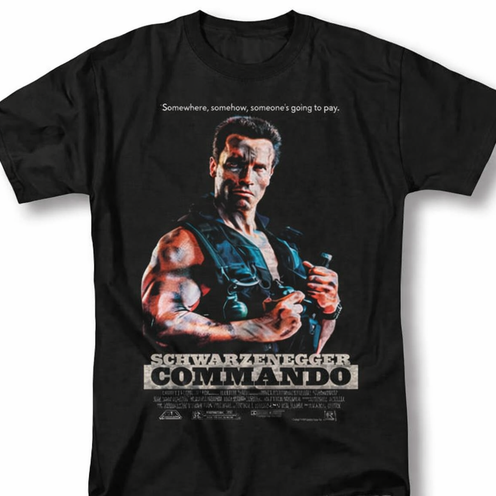 Commando Arnold Schwarzenegger 80s Action Movie, Vtg Retro Graphic Tee Unisex