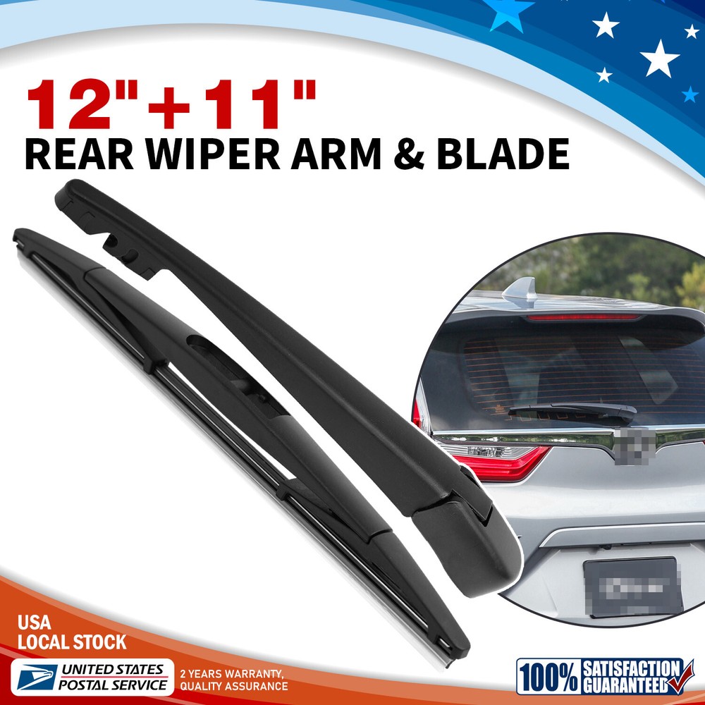 All-Season Rear Windshield Wiper Blades 12+11 Inch with Arm