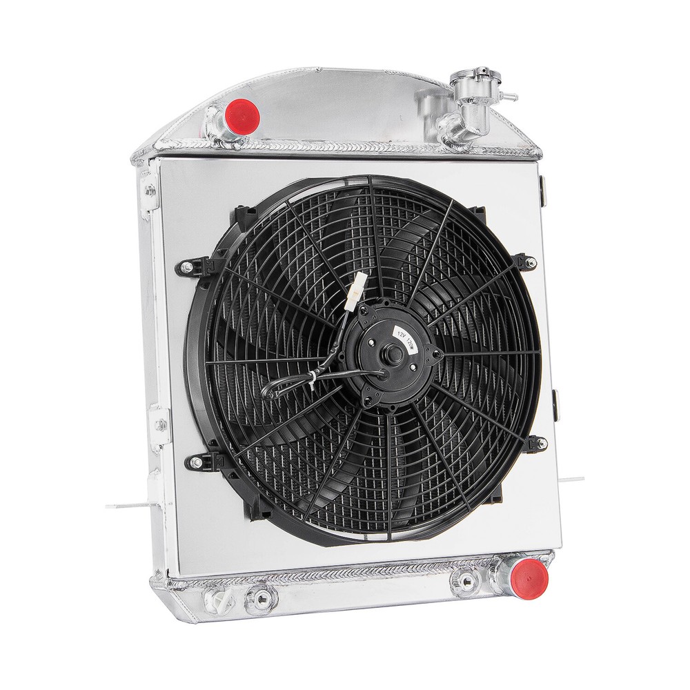 3 Rows Radiator+Shroud Fan For 1917~1927 Ford Model T Bucket Chevy Engine