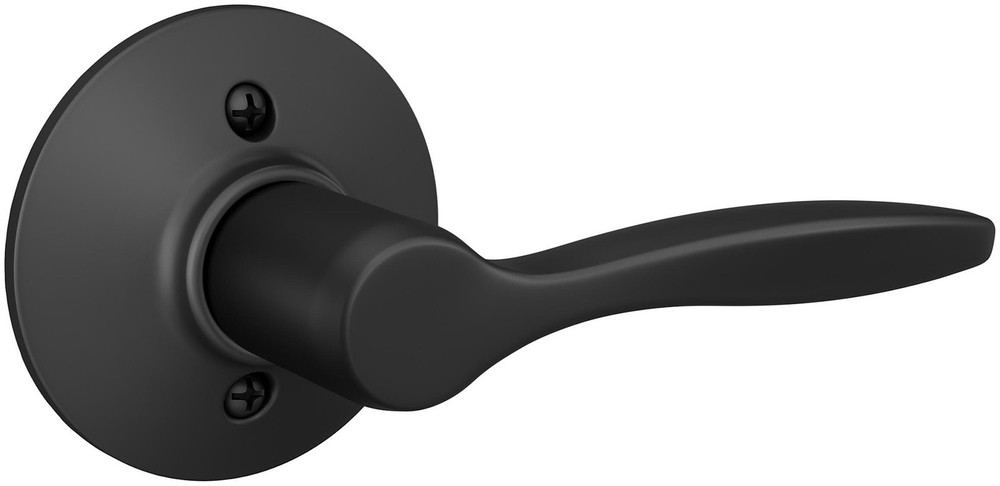 Schlage F170-DEL-RH Delfayo Black Right-Handed Non-Turning Single Door Lever