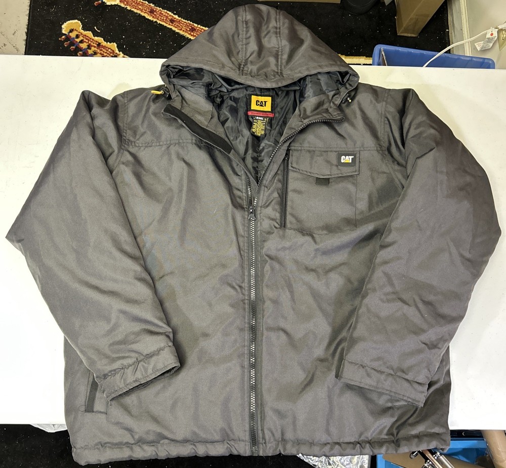 Caterpillar CAT Workwear Redefined Gray Quilted Winter Jacket –   2XL Heavy Duty