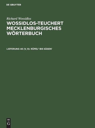 Rüfel2 Bis Sägen1 (Hardback)