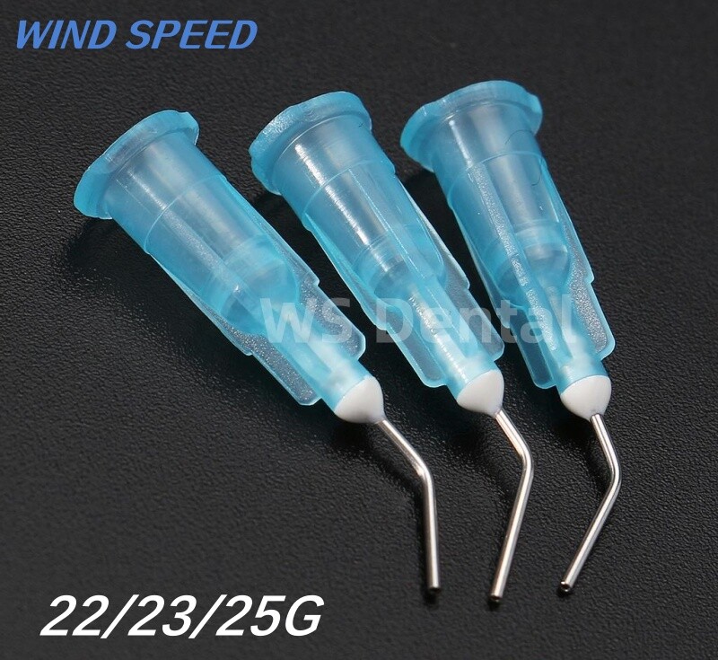 Acid Etch Flow Prebent Needle Dental Syringe Tip Blue-image