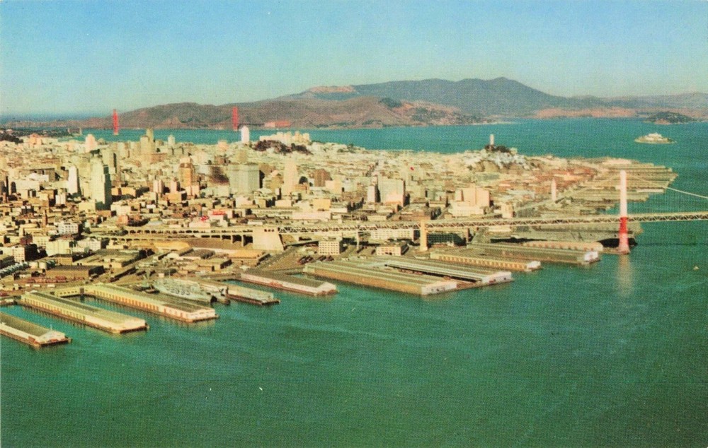 Aerial View of Downtown San Francisco California CA - Postcard