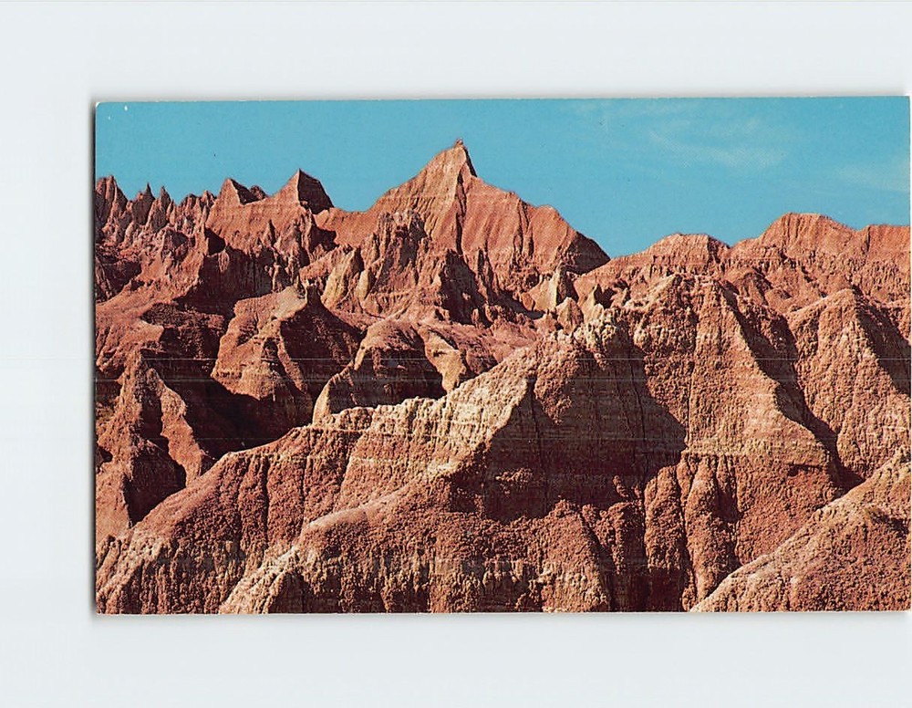 Postcard Erosion of the Ages Badlands National Monument South Dakota USA