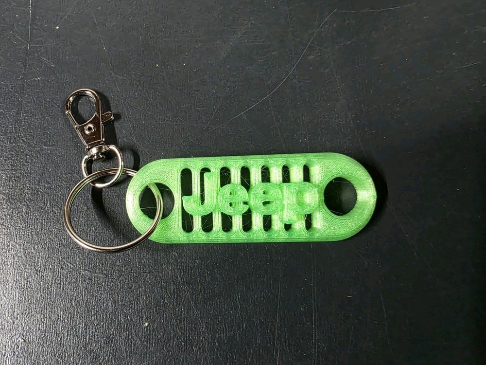 Jeep Glow In The Dark Green Keychain TPU