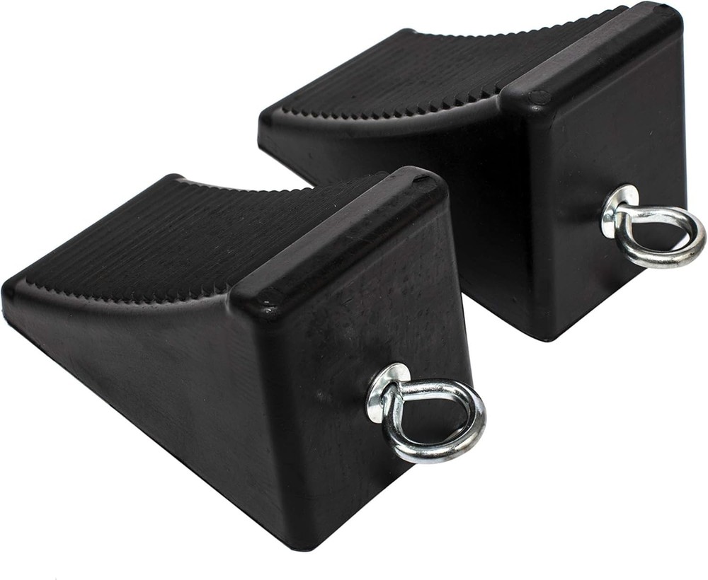 Heavy Duty Solid Rubber Wheel Chocks Truck Rv Camper Trailer Car Tire Stopper US
