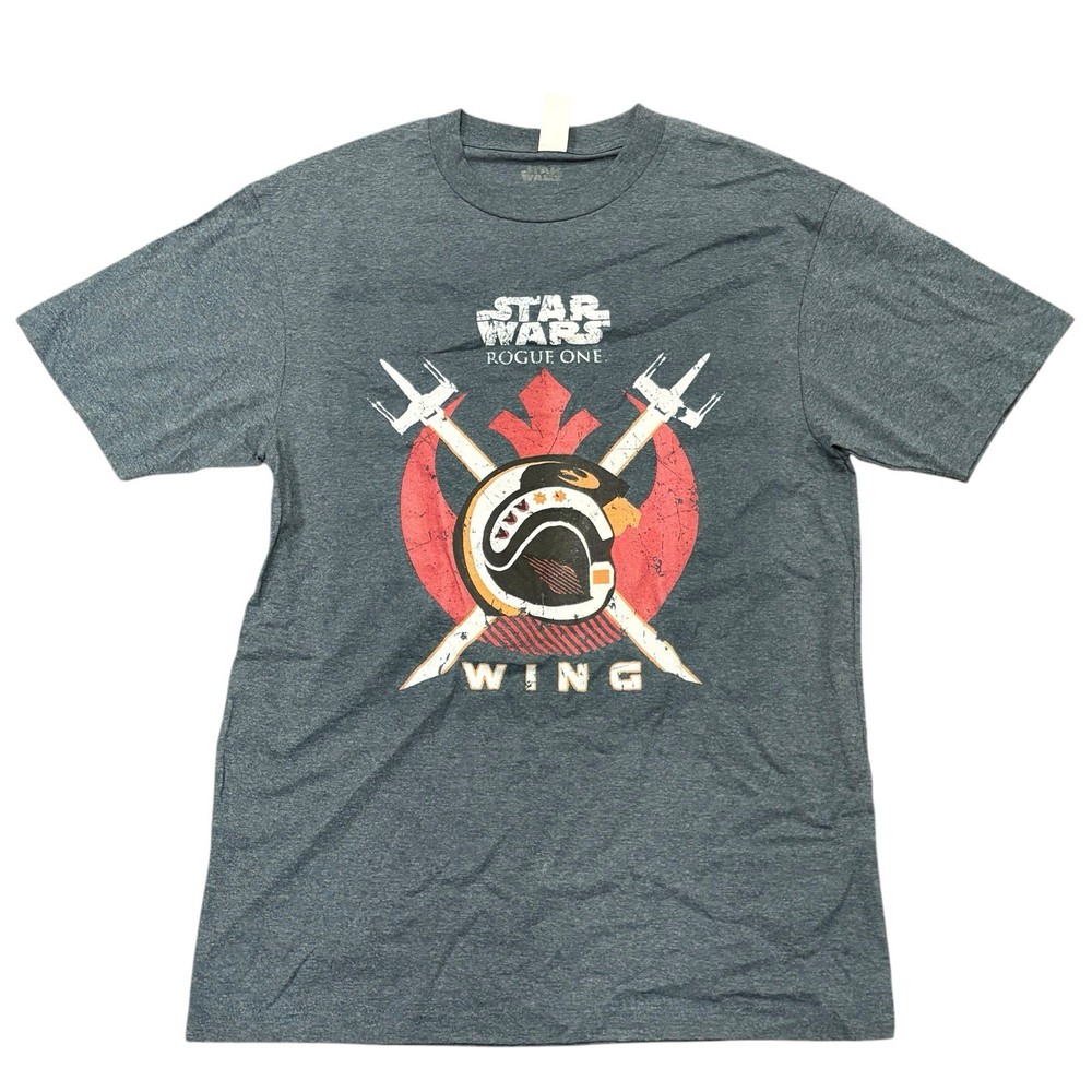 Men's Graphic Tee Shirt Gray (LT) Star Wars Rogue One X-Wing