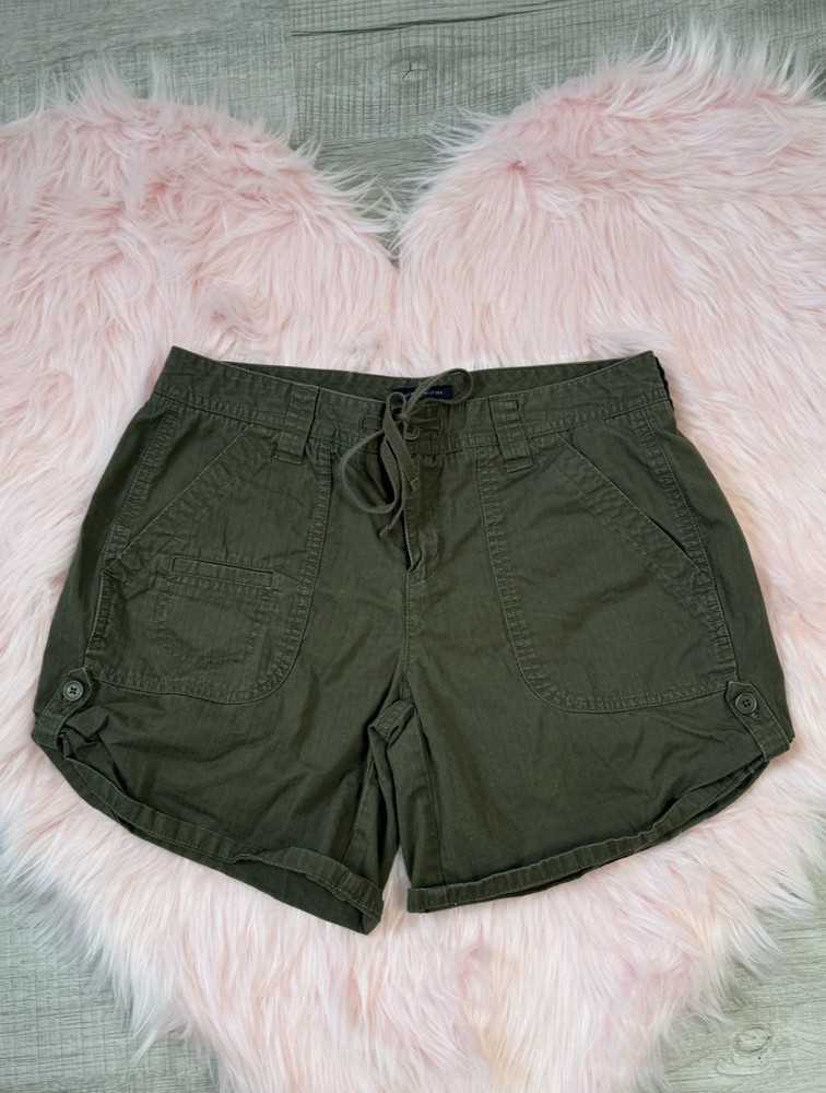 Tommy Hilfiger Womens Khaki Cargo Shorts Size 10
