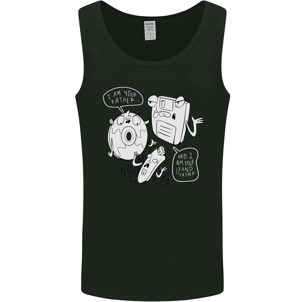 Vintage Tech-Inspired Storage Father USB Floppy Disk Vest Tank Top  