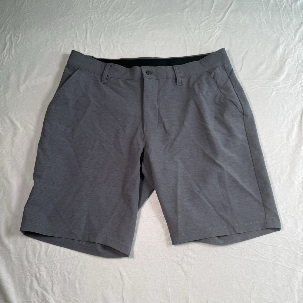 Bylt Kinetic Premium Shorts Mens 34 Iron Gray Stretch Golf Performance Chino