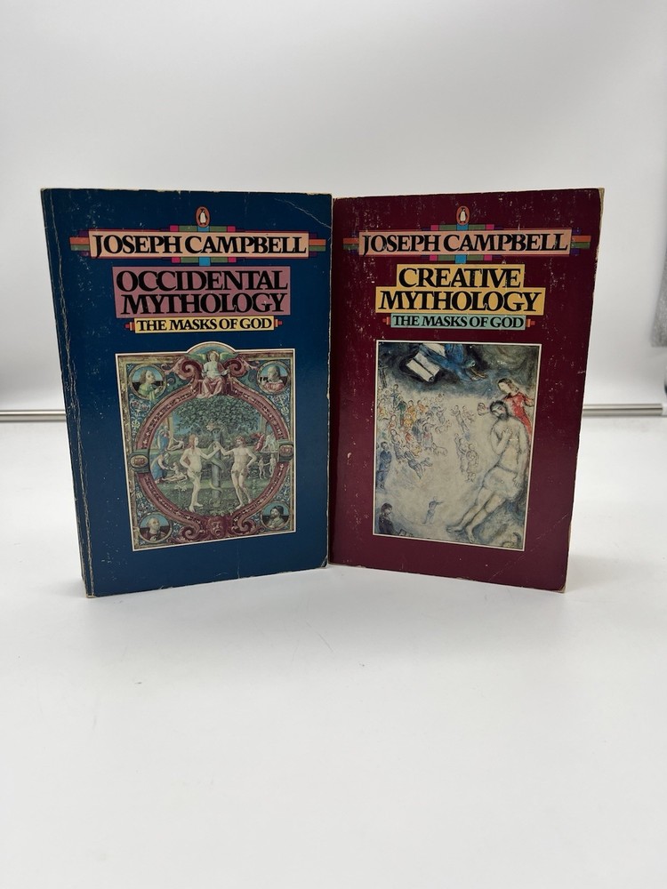 Vintage Joseph Campbell Mythology Book Lot Of 2 The Masks Of God Vol 3 & 4