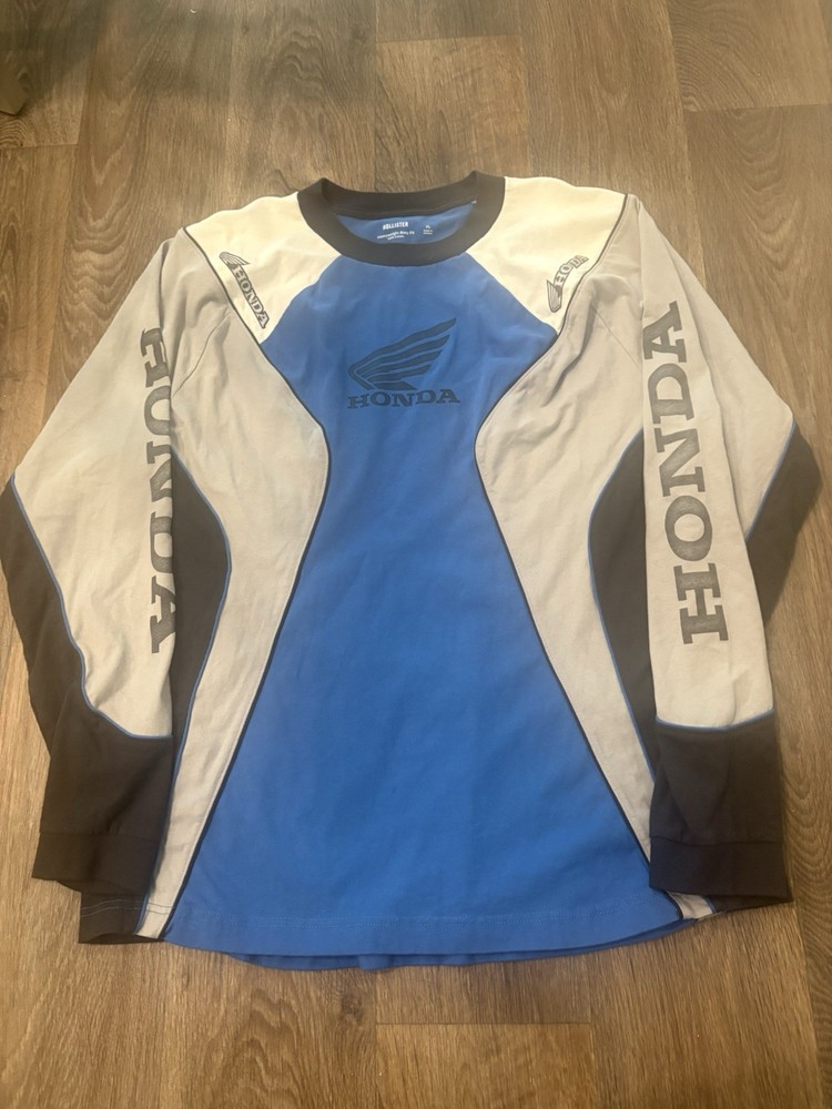 Hollister Honda Heavyweight Boxy Fit Graphic T-shirt Men XL Long Sleeve