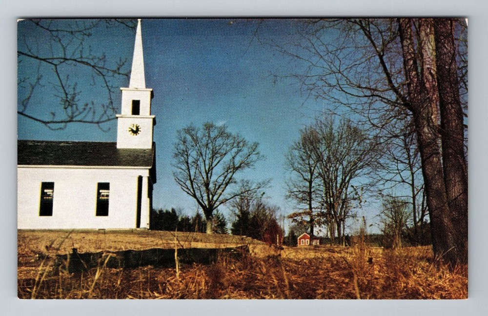 Old Sturbridge MA-Massachusetts, Meeting House At Village, Vintage Postcard
