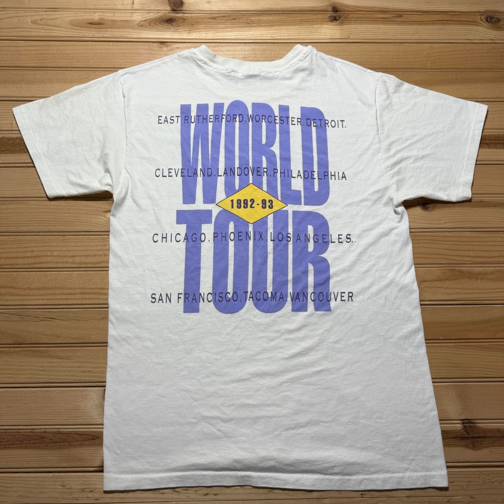 Vintage 90s 1992 Bruce Springsteen World Tour Concert T-Shirt USA Made - Large