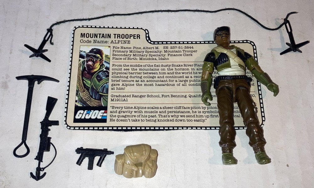 1985 Hasbro GI Joe Alpine. figure-complete w/all Accy’s & FC