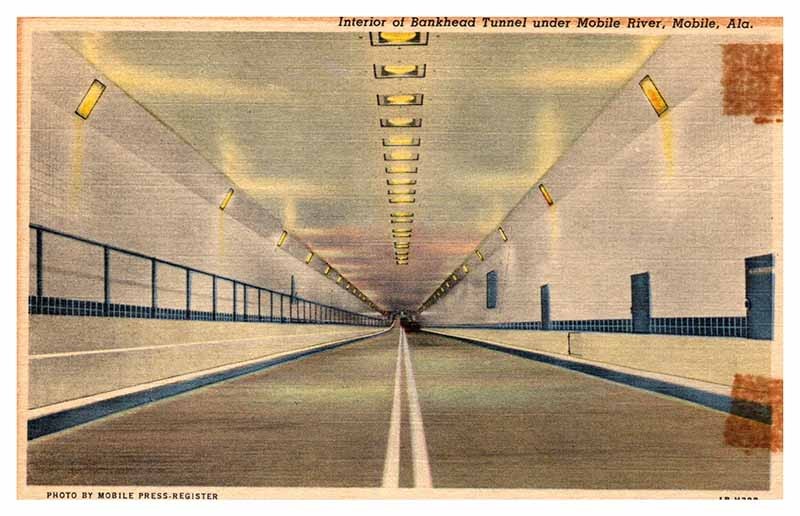 Postcard HIGHWAY SCENE Mobile Alabama AL m/09 AU8707