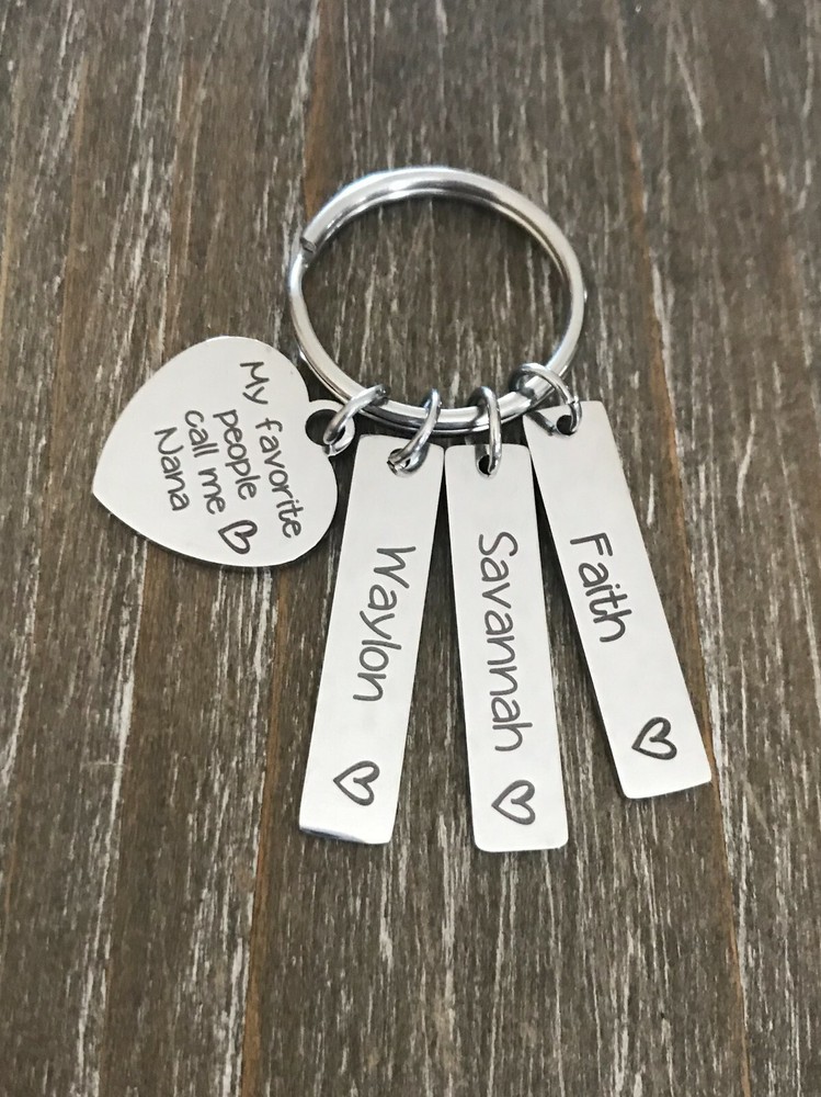 Nana Keychain Personalized Child's name custom Nana Jewelry Mother's Day Gift