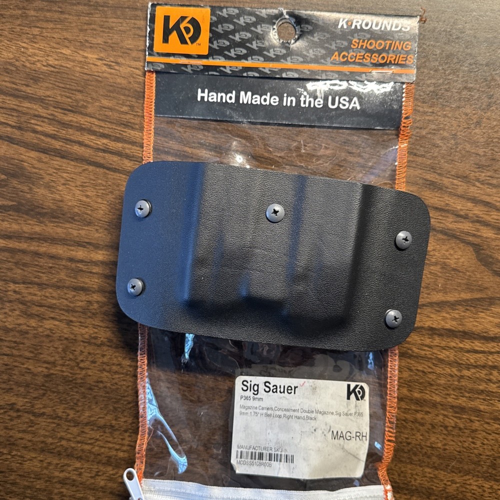 K Rounds Sig Sauer P365 Double Magazine Holster RH (Magazine Holder Only)