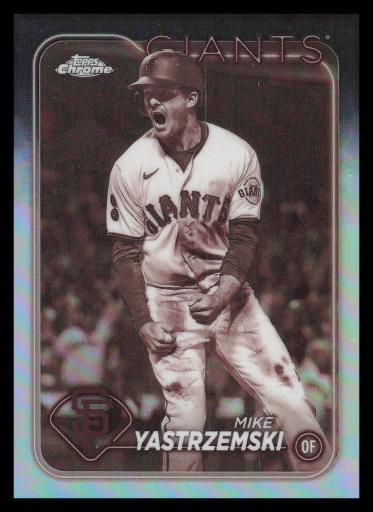 2024 Topps Chrome Mike Yastrzemski Sepia Refractor #87 Baseball Card