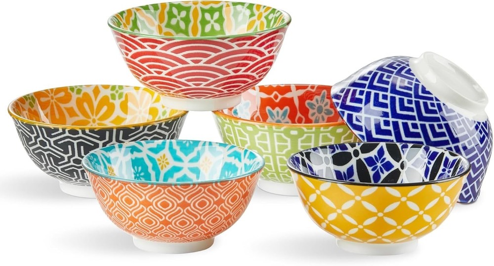 Ceramic Dipping Bowls 3.5 inch Small Bowls for Dipping 4oz Mini Bowl Set of 6