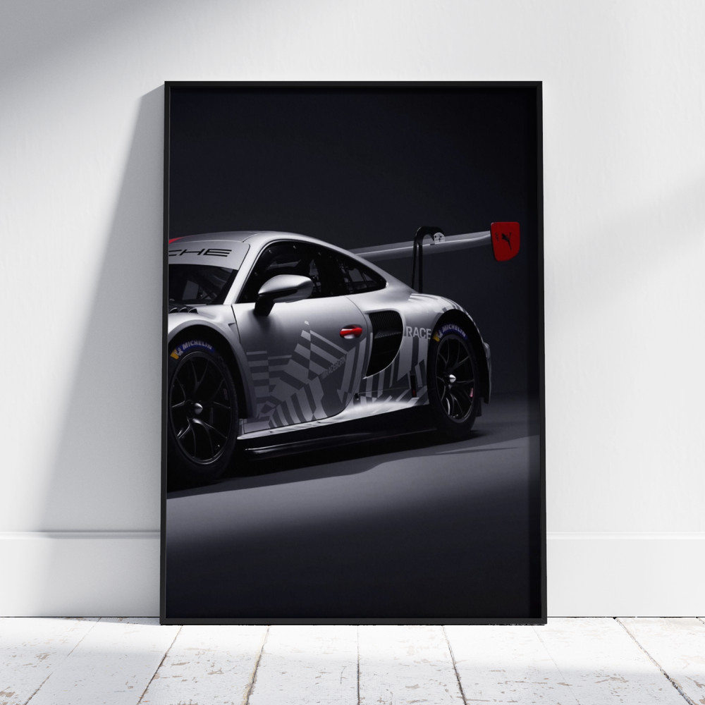 Porsche 911 GT3 R Poster Racing Car Wall Art Luxury Print Garage Decor #2