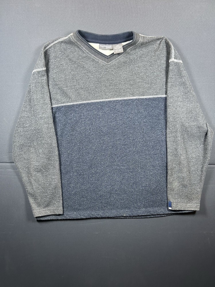 Vintage Y2K XG long sleeve Mens Large Sweatshirt Gray White Stripe Xtreme Gear