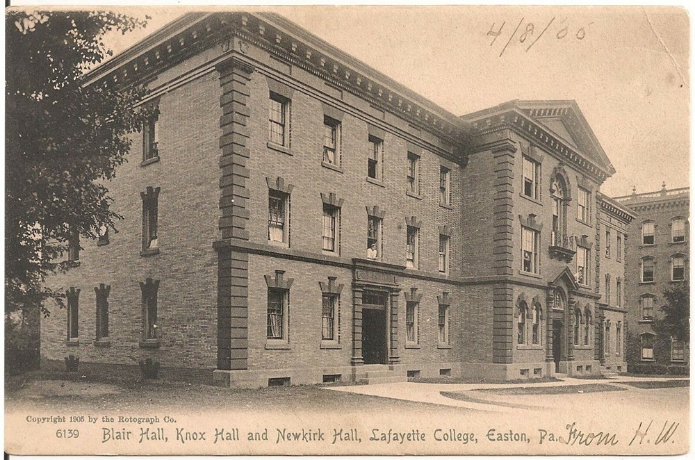 Blair, Knox and Newkirk Halls at Lafayette College in Easton PA Postcard