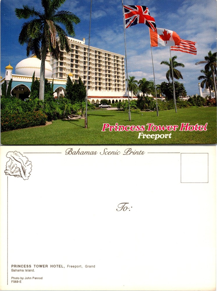 Continental Princess Tower Hotel Freeport Bahamas Postcard